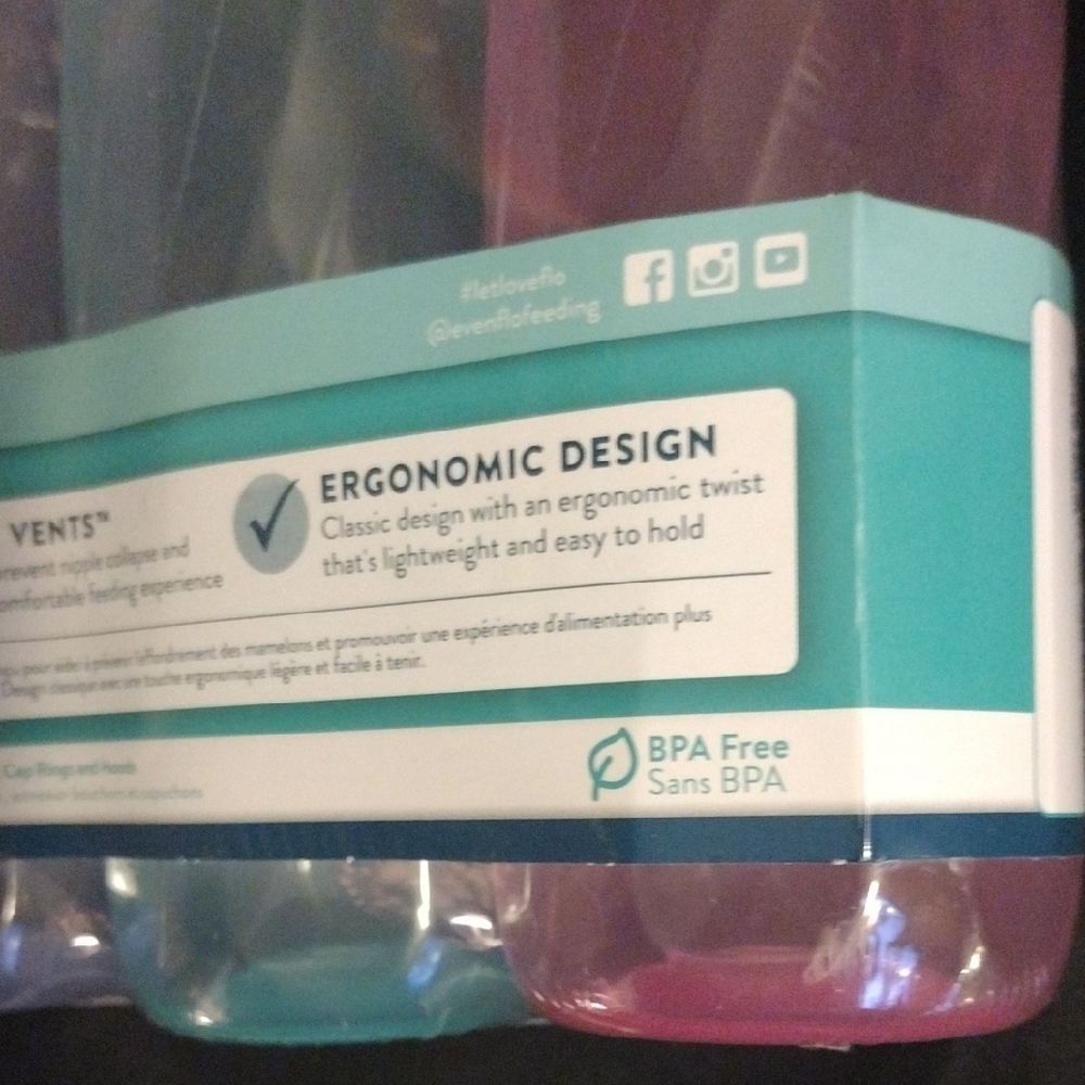 Evenflo Classic Baby Bottles - Pink, Blue, Clear - Picture 7 of 7